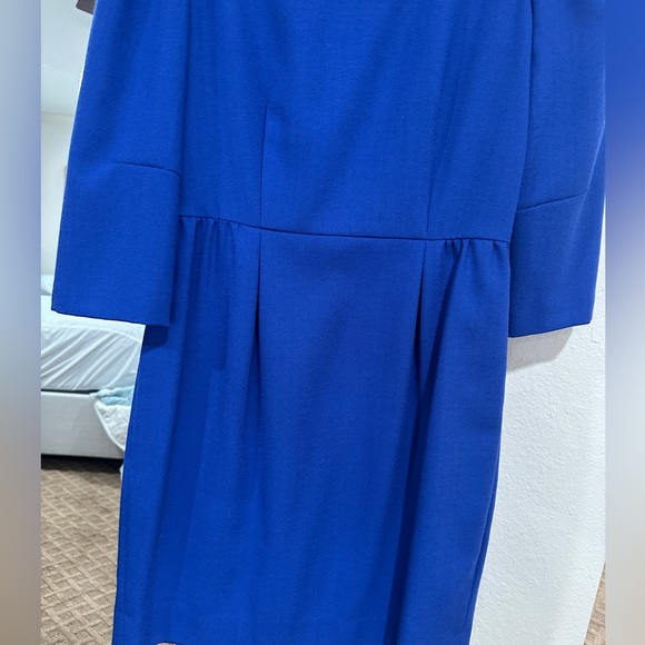 J.Crew Royal Blue Preppy Dress - Size 2 - 3/4 Sleeves, Knee Length - Picture 3 of 9